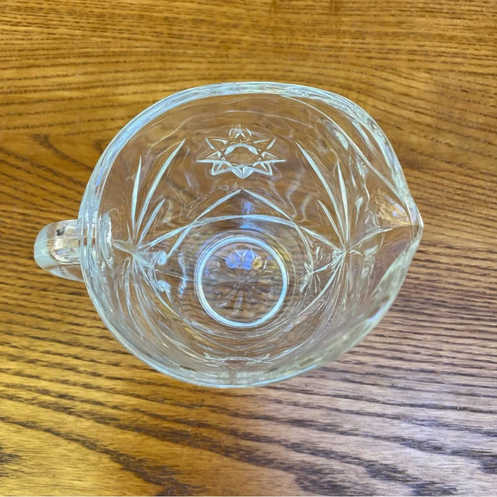 Anchor Hocking Windsor and Starburst Crystal Creamer